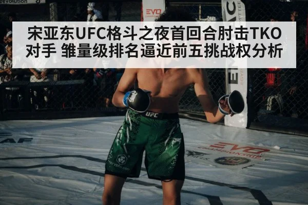 宋亚东UFC格斗之夜首回合肘击TKO对手 雏量级排名逼近前五挑战权分析